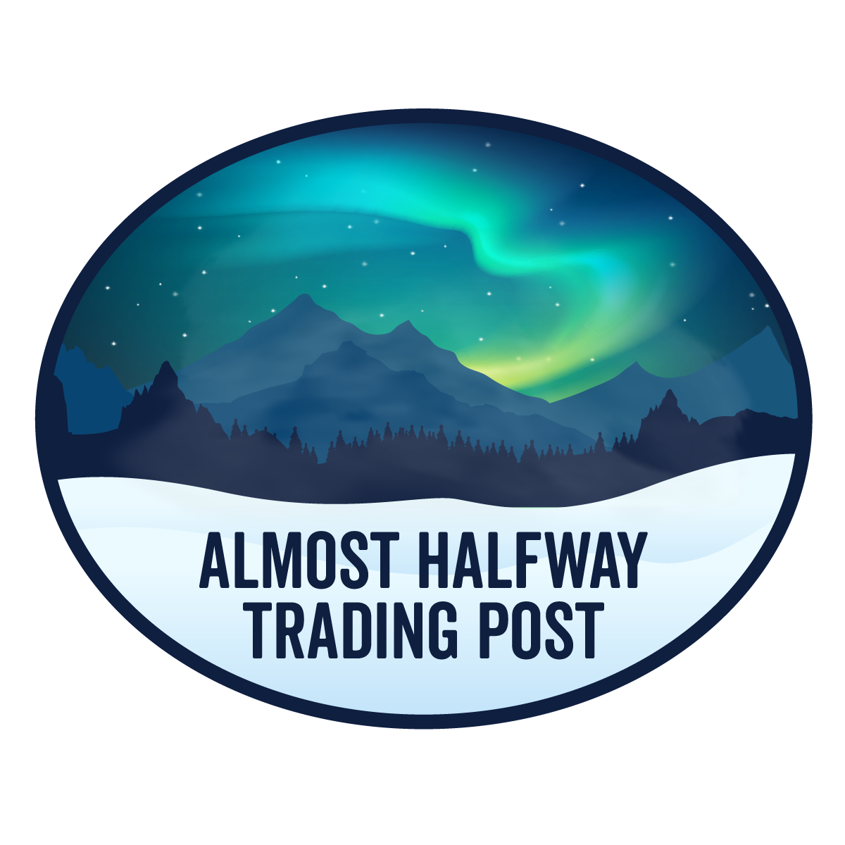 Almost Halfway Trading Post Sticker