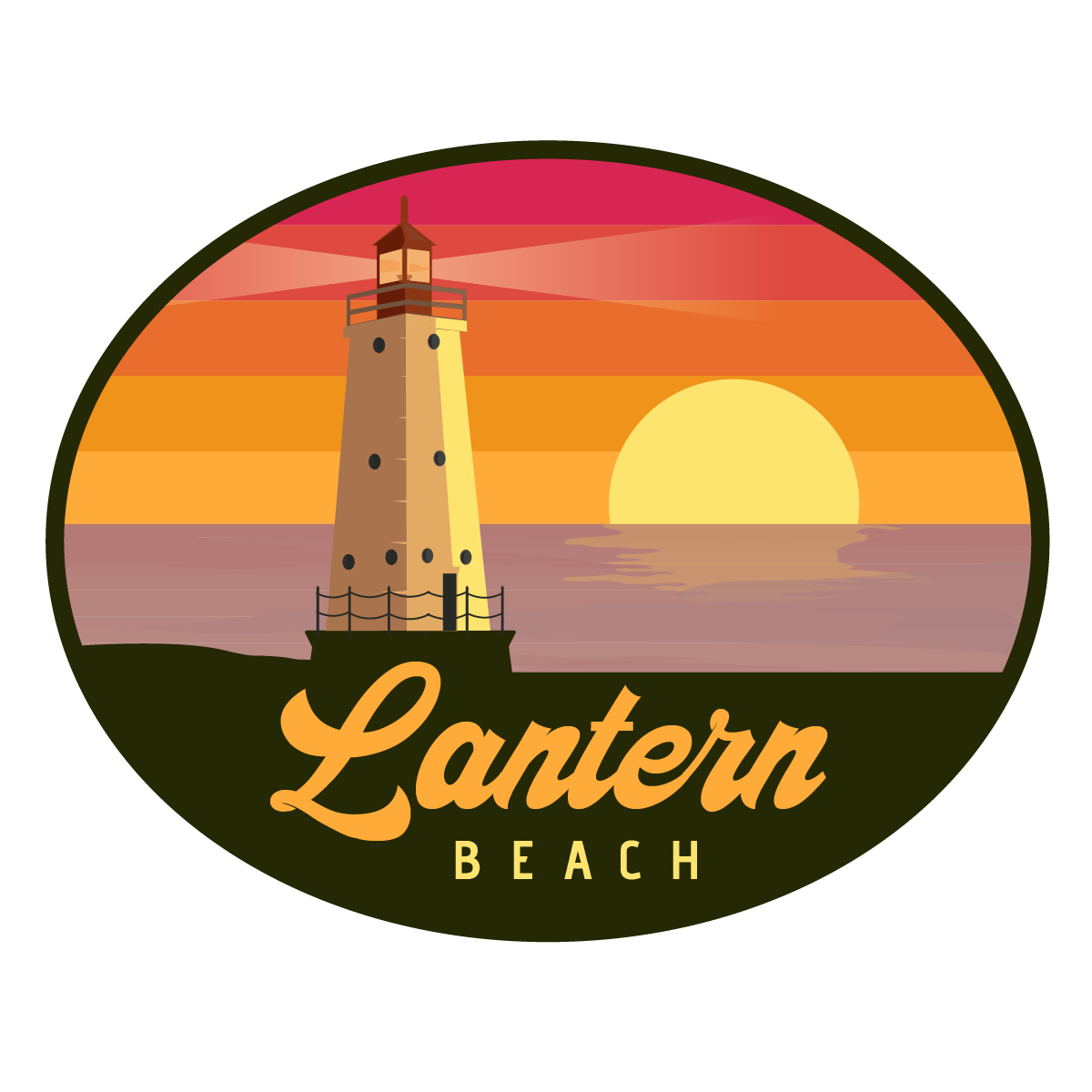 Lantern Beach Sticker